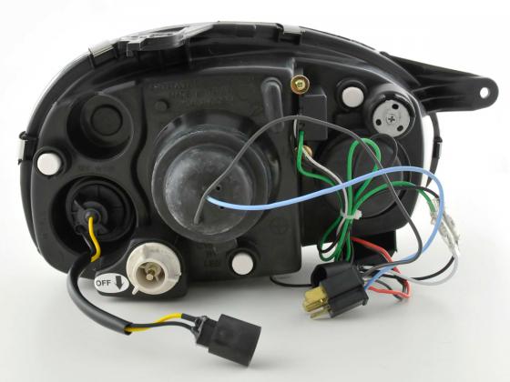 Scheinwerfer Set Daylight LED TFL-Optik Opel Corsa B 94-00 schwarz Scheinwerfer Set Daylight LED TFL-Optik Opel Corsa B 94-00 schwarz